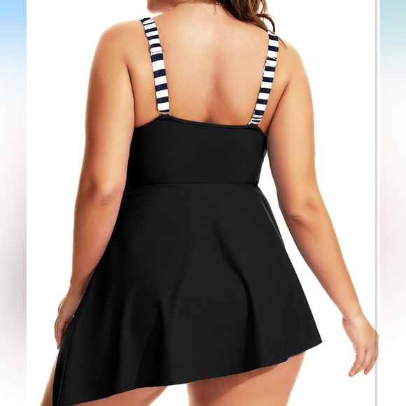 Daci One Piece Tummy Control Bathing Suit skirted skirt swim swimsuit 12W - Picture 2 of 4